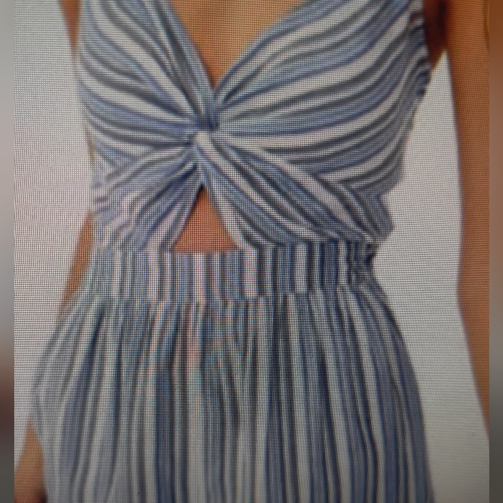 Aeropostale striped tie-back romper
